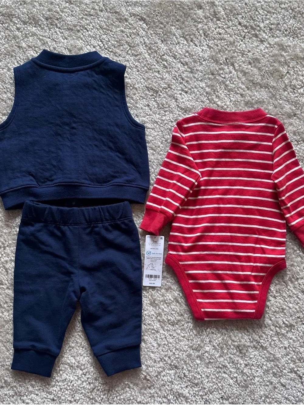 Carter's - Baby Boy 3-Piece Game Day Little Vest Set